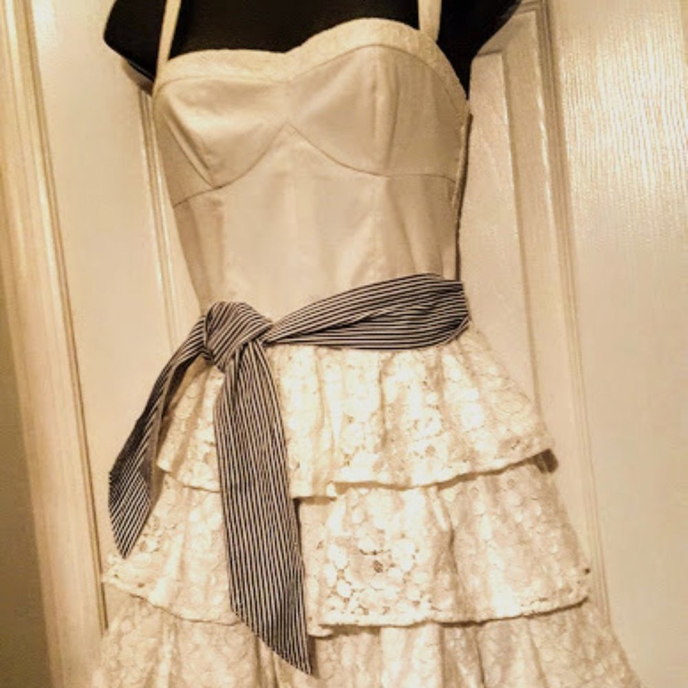 Abercrombie Like-New Cotton Tiered-Skirt Dress, XL, CAN BE $23.00& $4.99 shipped